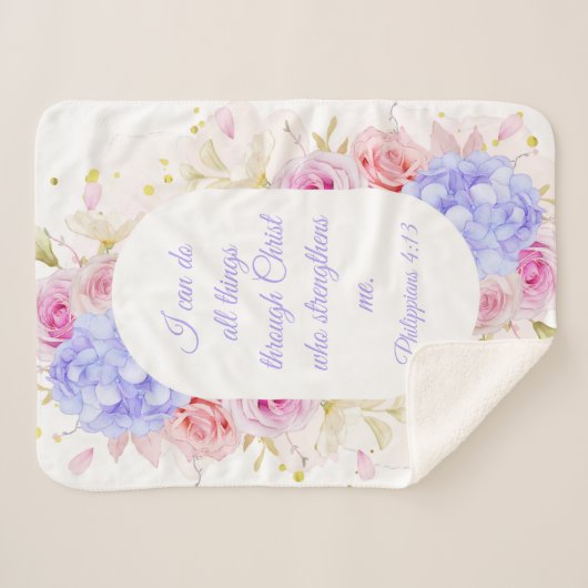 Ik kan alle dingen doen via Christus - Filippijnen Sherpa Deken (Voorkant (horizontaal))