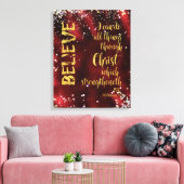 Ik kan alle dingen doen via Christus KJV Schrift Canvas Afdruk (Insitu (Woonkamer))
