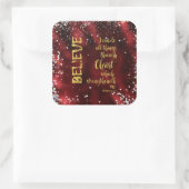 Ik kan alle dingen doen via Christus KJV Schrift Vierkante Sticker (Tas)