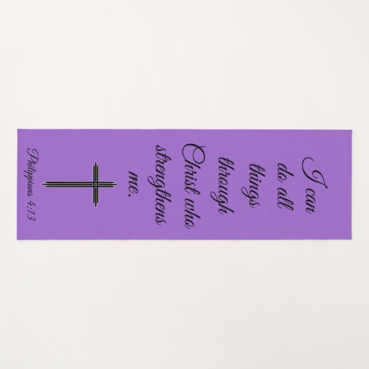 Ik kan alle dingen door Christus Manuscript doen Yogamat (Voorkant (horizontaal))