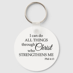 Ik kan alle dingen door Christus Scripting doen Sleutelhanger