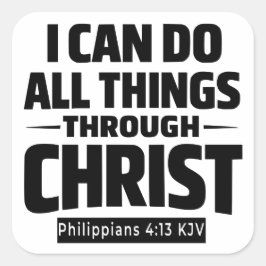 Ik kan alle dingen Filip 4 13 KJV Sticker