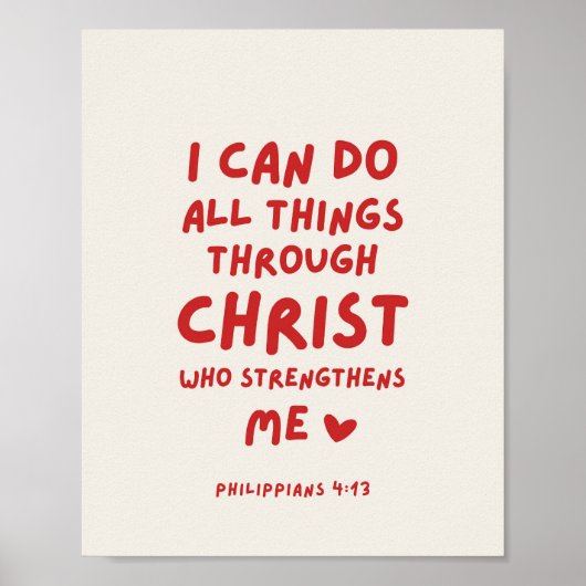 Ik kan alle dingen Filippenzen 4:13 Poster (Voorkant)
