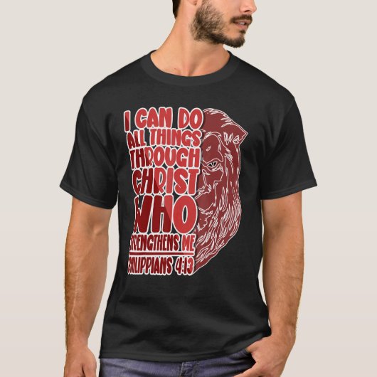 Ik kan alle geweldige dingen doen door Christus di T-shirt (Voorkant)