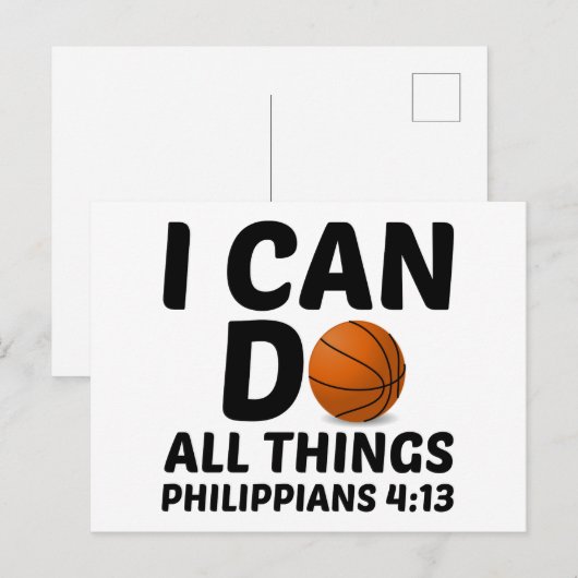 IK KAN ALLEMAAL DINGEN BASKETBAL BRIEFKAART (Voorkant / Achterkant)