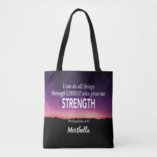 IK KAN ALLES CHRISTELIJK DOEN TOTE BAG (Voorkant)