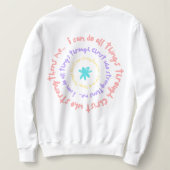 Ik kan alles... Christelijke hoodie Trui (Design achterkant)