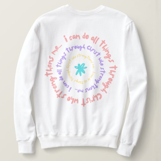 Ik kan alles... Christelijke hoodie Trui (Design achterkant)