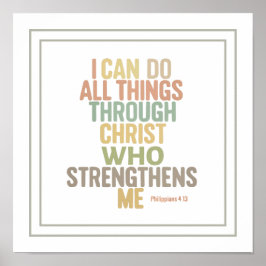 Ik kan alles doen Bijbelvers Filippenzen 4:13 Poster