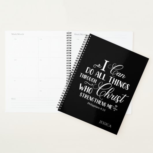 Ik kan alles doen Christelijk Bijbelvers Planner (Display)