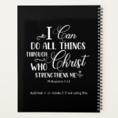 Ik kan alles doen Christelijk Bijbelvers Planner (Achterkant)