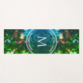 IK KAN ALLES DOEN Christelijk Monogram Bloemen Yogamat (Voorkant (horizontaal))