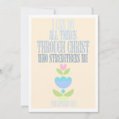 Ik kan alles doen door Christelijk geloof. Feestdagenkaart (Voorkant)