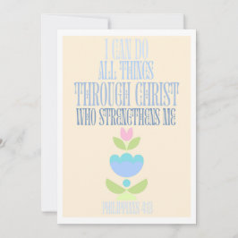 Ik kan alles doen door Christelijk geloof. Feestdagenkaart