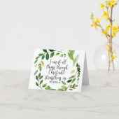 Ik kan alles doen door Christus, Bijbelse Verse Kaart (Gele Bloem)