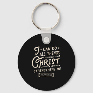 Ik kan alles doen door Christus Bijbelvers citaat Sleutelhanger