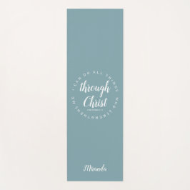 Ik kan alles doen door Christus Blauw Groen Yogamat