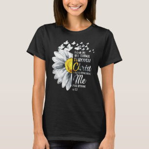 Ik kan alles doen door Christus - Daisy Flower T-shirt