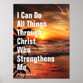 Ik kan alles doen door Christus die mij versterkt Poster
