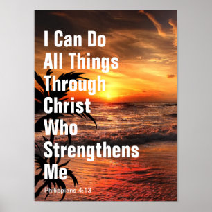 Ik kan alles doen door Christus die mij versterkt Poster