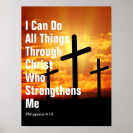 Ik kan alles doen door Christus die mij versterkt Poster