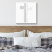 Ik kan alles doen door Christus die sterft Canvas Afdruk (Insitu (Slaapkamer))