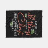 Ik kan alles doen door Christus die sterft Fleece Deken (Voorkant (Horizontaal))