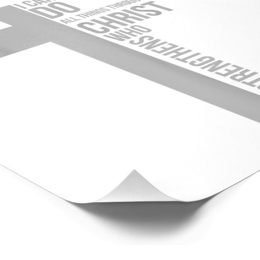 Ik kan alles doen door Christus die sterft Foto Afdruk (Hoek)