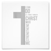Ik kan alles doen door Christus die sterft Foto Afdruk (Voorkant)