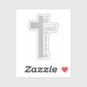 Ik kan alles doen door Christus die sterft Sticker (Vel)