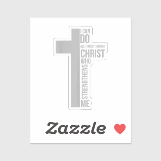 Ik kan alles doen door Christus die sterft Sticker (Vel)