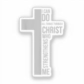 Ik kan alles doen door Christus die sterft Sticker (Voorkant)