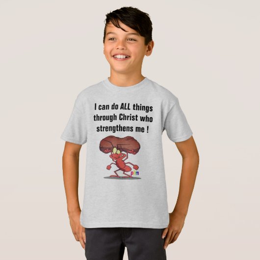 Ik kan alles doen door Christus die sterft T-shirt (Voorkant volledig)