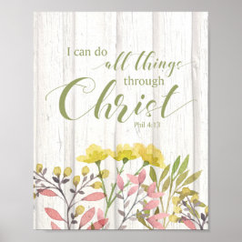 Ik kan alles doen door Christus, Phil 4:13 Poster