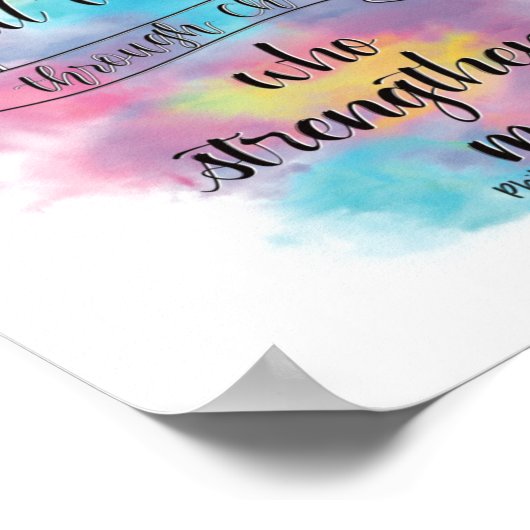 Ik kan alles doen door Christus Poster (Hoek)