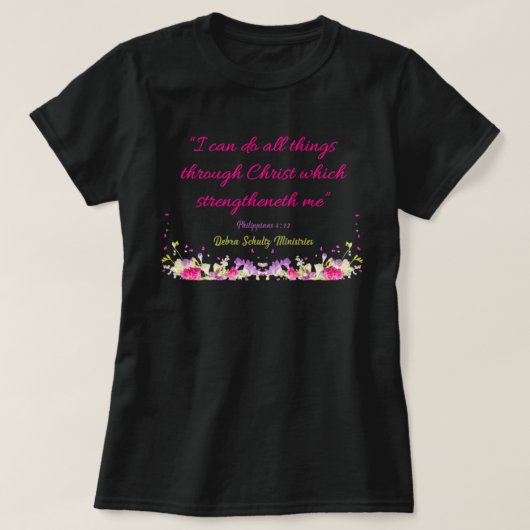 Ik kan alles doen door Christus T-shirt (Design voorkant)