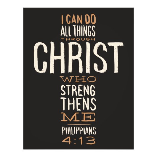 Ik kan alles doen door de Bijbel Verse. Foto Afdruk (Voorkant)