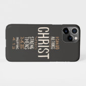 Ik kan alles doen door de Bijbel Verse iPhone Hoesje (Achterkant horizontaal)