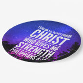 Ik kan alles doen door de Bijbel Verse. Papieren Bordje (Gekanteld)