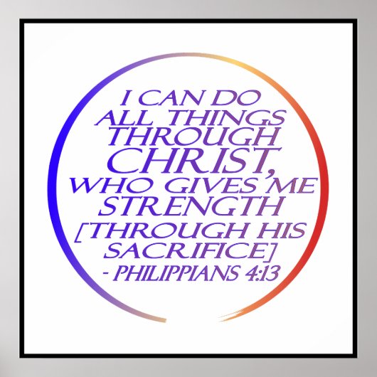 Ik kan alles doen door de Bijbelse Verse van Chris Poster (Voorkant)