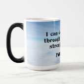 Ik kan alles doen door...Filippenzen 4:13 Magische Mok (Links)