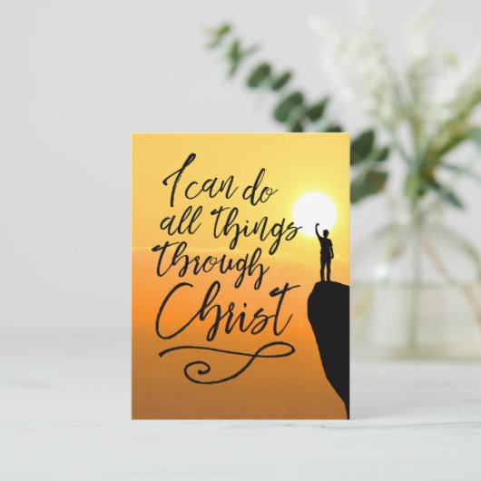 Ik kan alles doen door het Briefkaart van Christus (Staand voorkant)