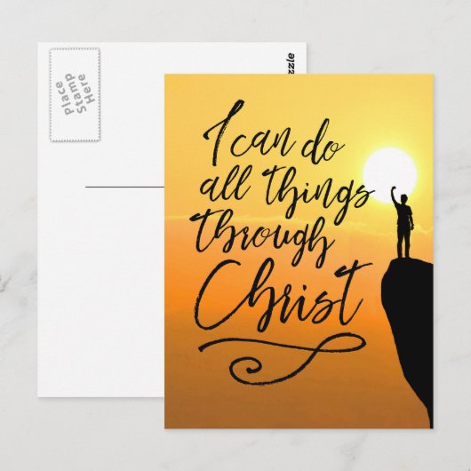 Ik kan alles doen door het Briefkaart van Christus (Voorkant / Achterkant)