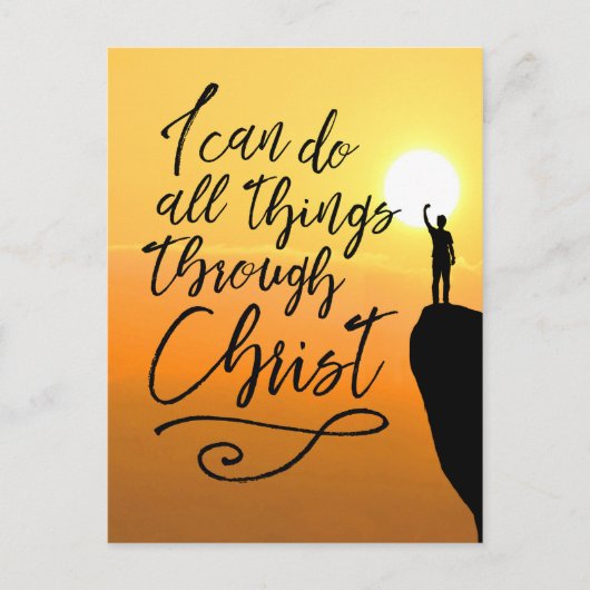 Ik kan alles doen door het Briefkaart van Christus (Voorkant)