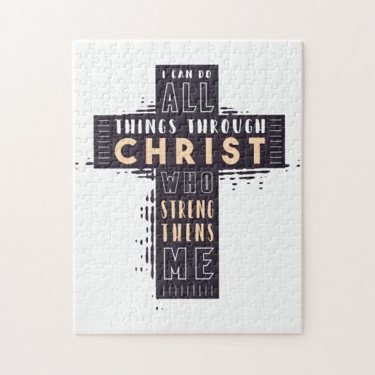Ik kan alles doen door Jezus Christus die sterft Legpuzzel (Verticaal)