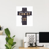 Ik kan alles doen door Jezus Christus die sterft Poster (Thuiskantoor)