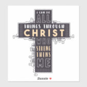 Ik kan alles doen door Jezus Christus die sterft Sticker (Vel)