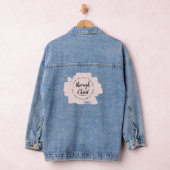 Ik kan alles doen door Jezus Roze Bijbelvers Denim Jacket (Hangar)
