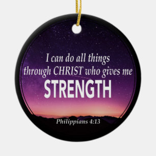 IK KAN ALLES DOEN Filippijnen 4:13 CHRISTELIJK Keramisch Ornament