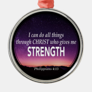 IK KAN ALLES DOEN   Filippijnen 4:13   CHRISTELIJK Metalen Ornament